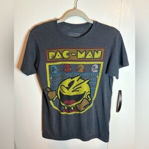 Retro Pac-Man Game Charcoal Tee by C-Life Group Size Small
